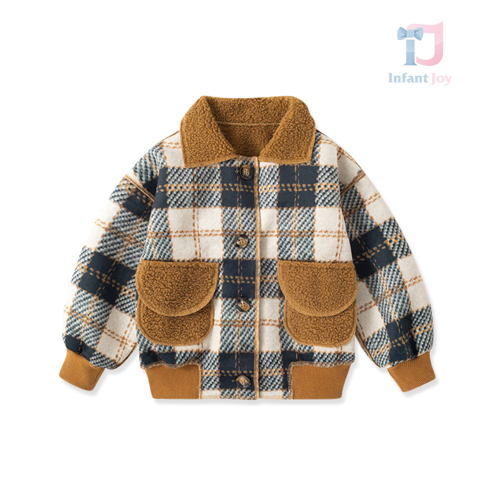 Geacă cu căptușeală din lână ecologică și buzunare adăugate Heritage Check