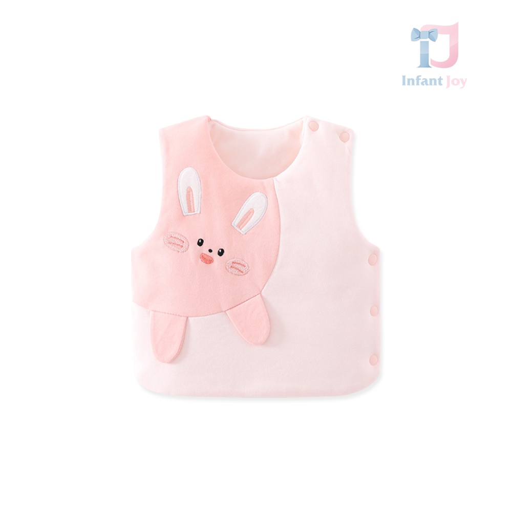 Vestă din 100% bumbac cu umplutură din puf ecologic și închidere cu capse tic-tac Bunny Cuddle