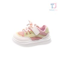 Pantofi sport din velur și piele ecologică cu închidere Velcro și șireturi Sunset Dash Pink