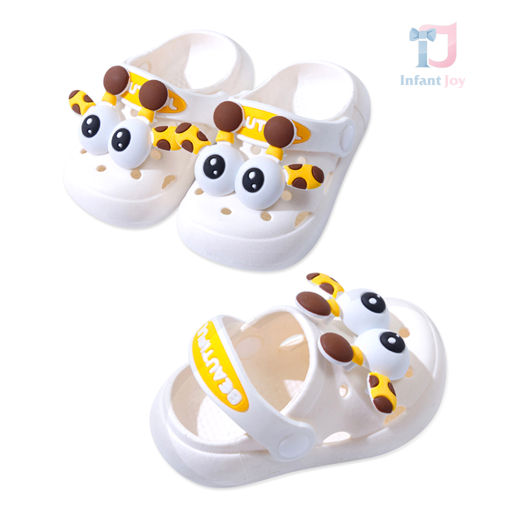 Șlapi tip Crocs cu imprimeu 3D White Giraffe