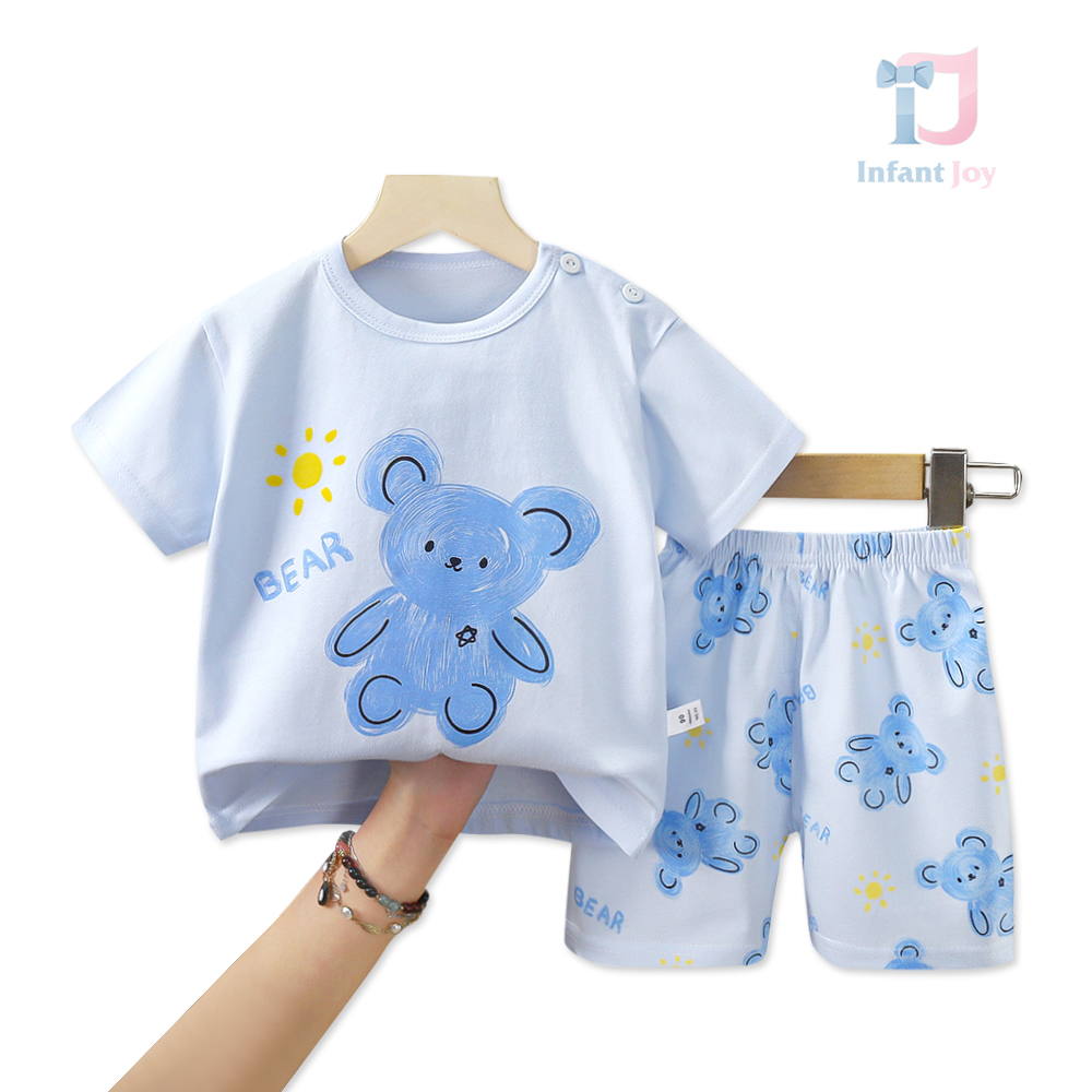 Set de 2 piese din bumbac cu nasturi Bearlight
