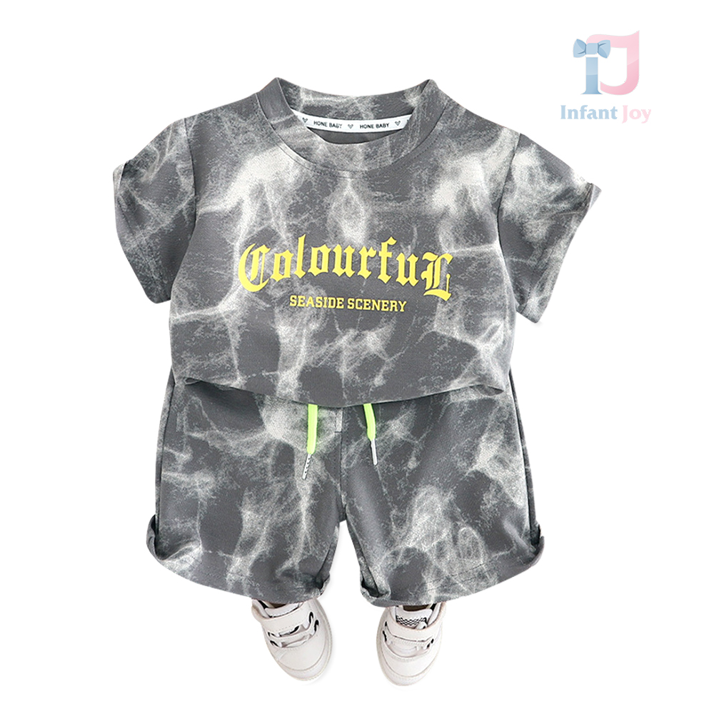 Set de 2 piese cu efect batik Colourful Grey