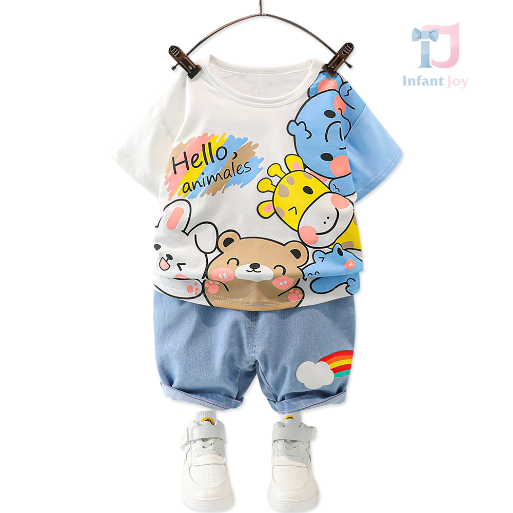 Set de 2 piese Hello Animales White