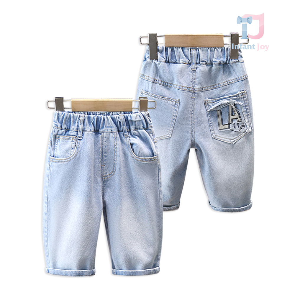 Pantaloni scurți din denim cu broderie modernă Mini L.A