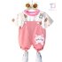 Set de 2 piese cu tricou și salopetă cu aplicație Bunny Wink