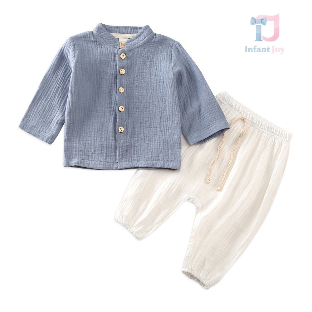 Set premium de 2 piese din 100% muzelină Cool Nomad Navy