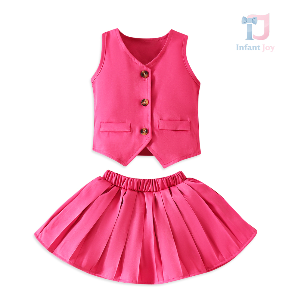 Set elegant de 2 piese cu vestă modernă și fustă plisată Dahlia Authority