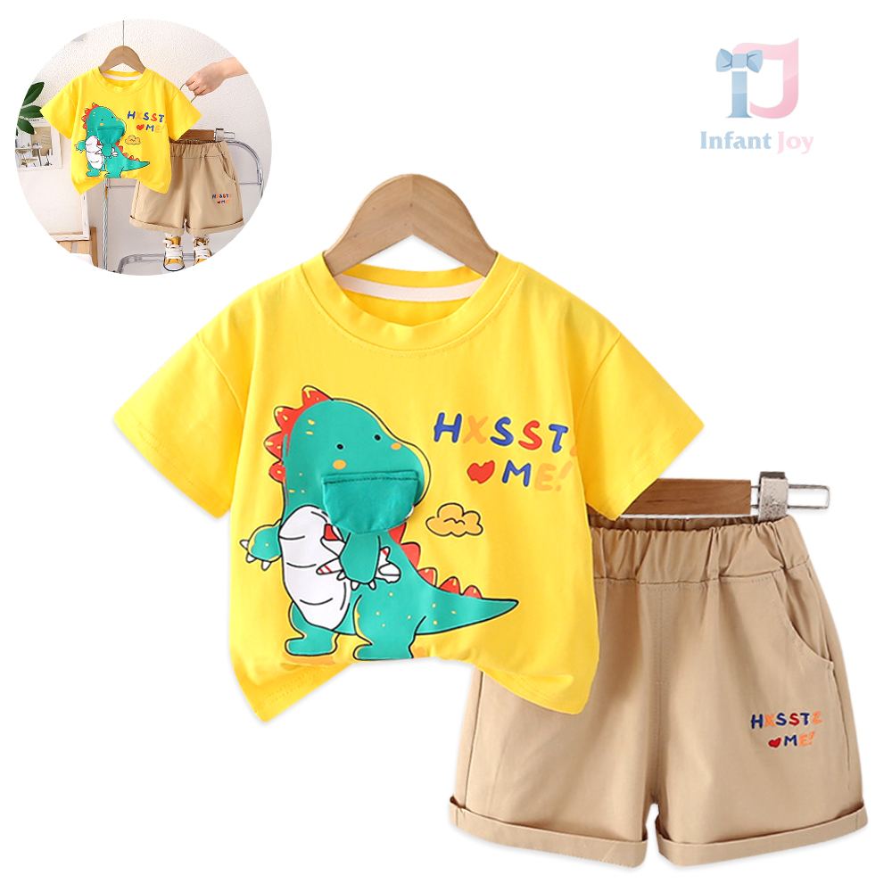 Set de 2 piese cu decorațiuni 3D Dino Energy Yellow