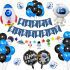 Mega set de 34 de piese: baloane (folie și latex) și decorațiune suspendată – Happy Birthday Astronaut