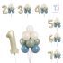 Set de 11 de piese: baloane (folie și latex) – Classy Pastel