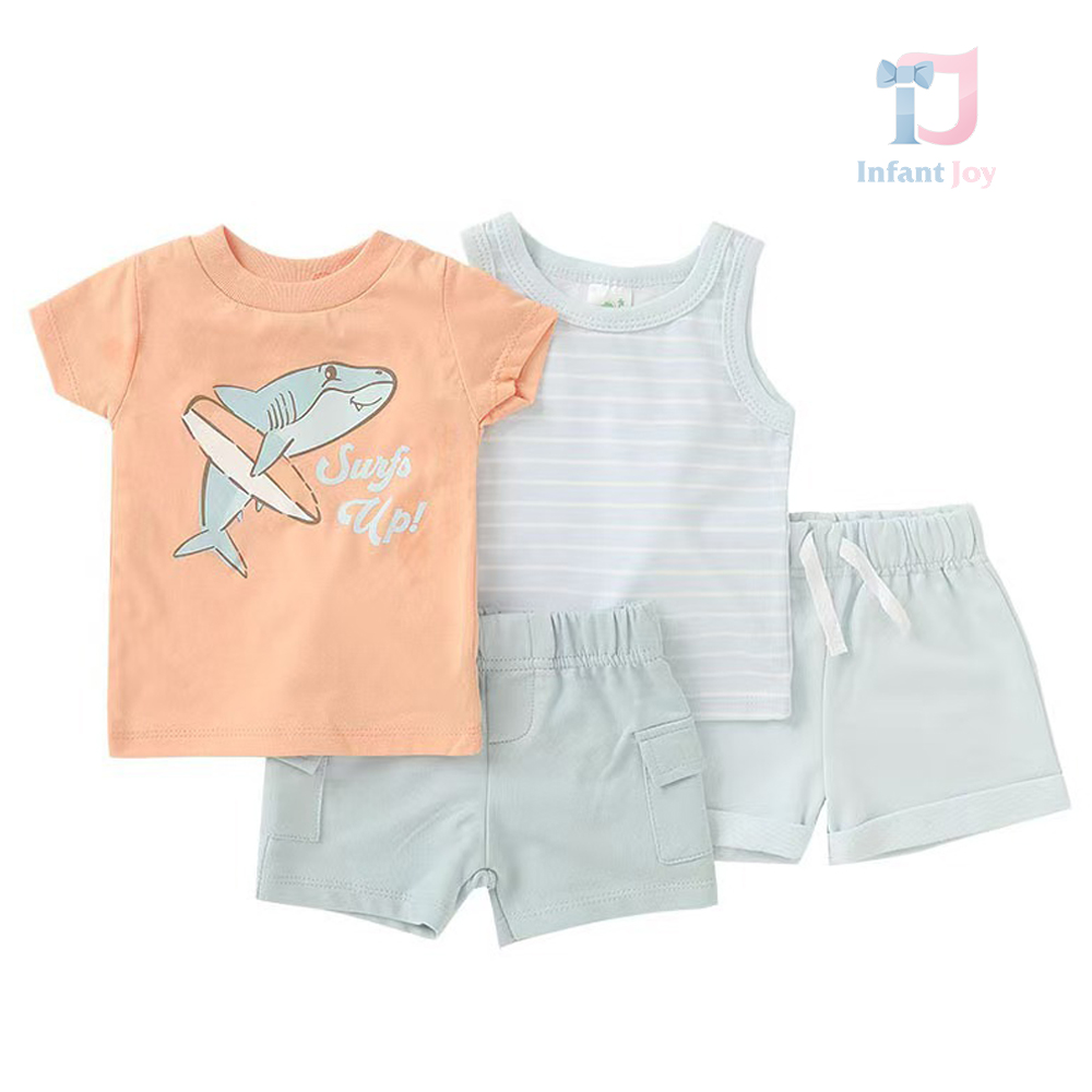 Mega set cu 4 piese de 2 compleuri cu tricou, maieu și pantaloni scurți Surfs Up