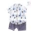 Set sport elegant de 2 piese din cămașă cu imprimeu și pantaloni scurți Nomad Bloom