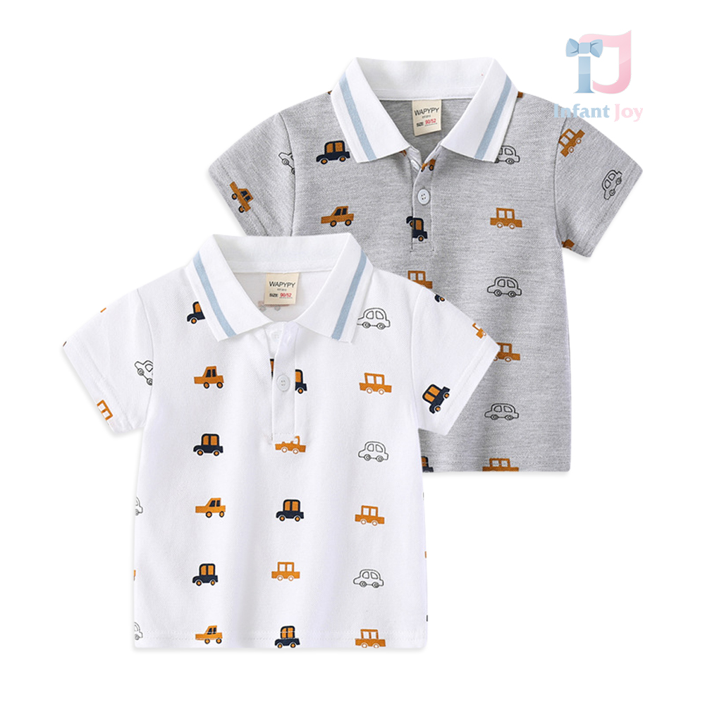 Set de 2 tricouri cu guler clasic Little Racer