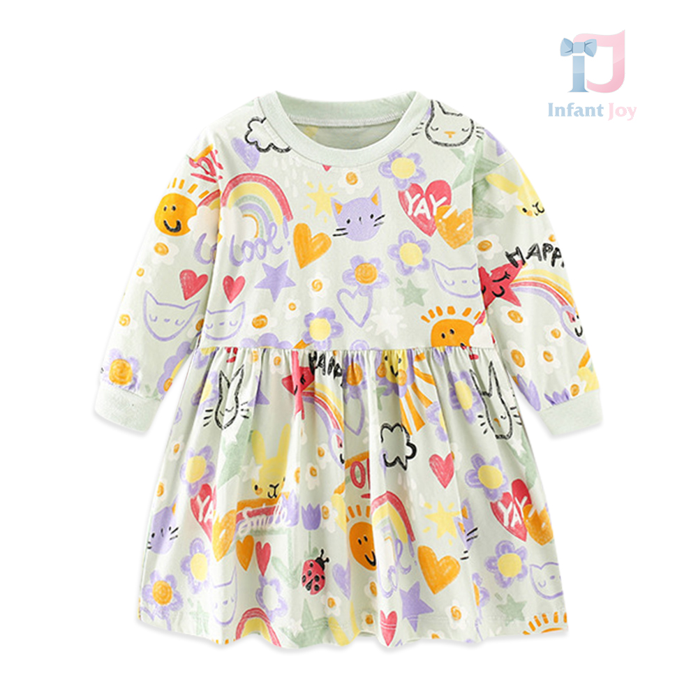 Rochie cu mânecă lungă și drapaj Happy Vibes