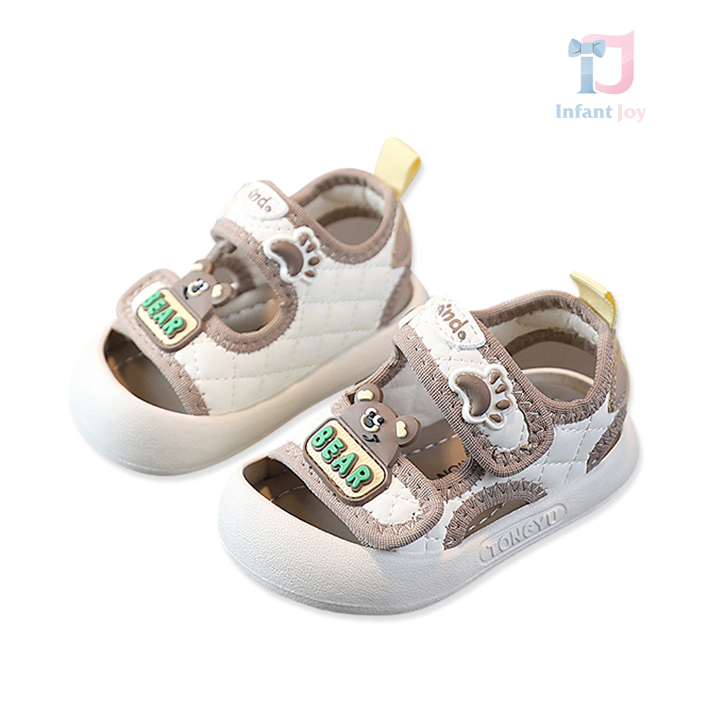 Sandale cu protecție pentru degete și închidere velcrо Brown Paws