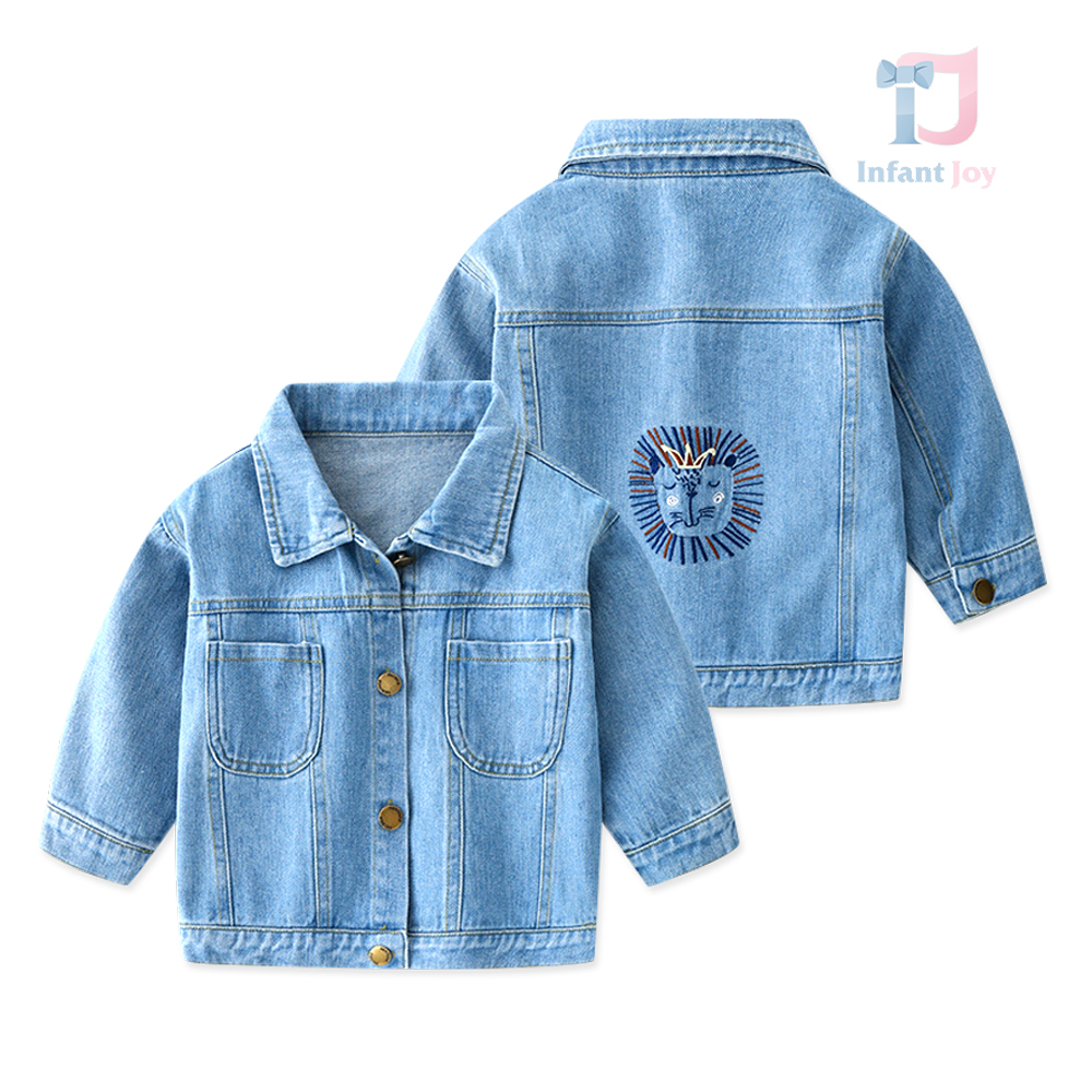Jachetă denim cu guler clasic Little King