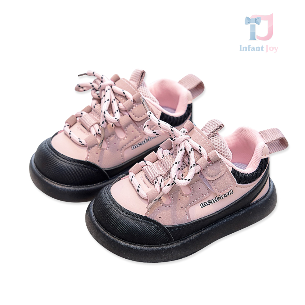 Pantofi sport/sneakers cu șireturi și închidere velcro City Runner Pink