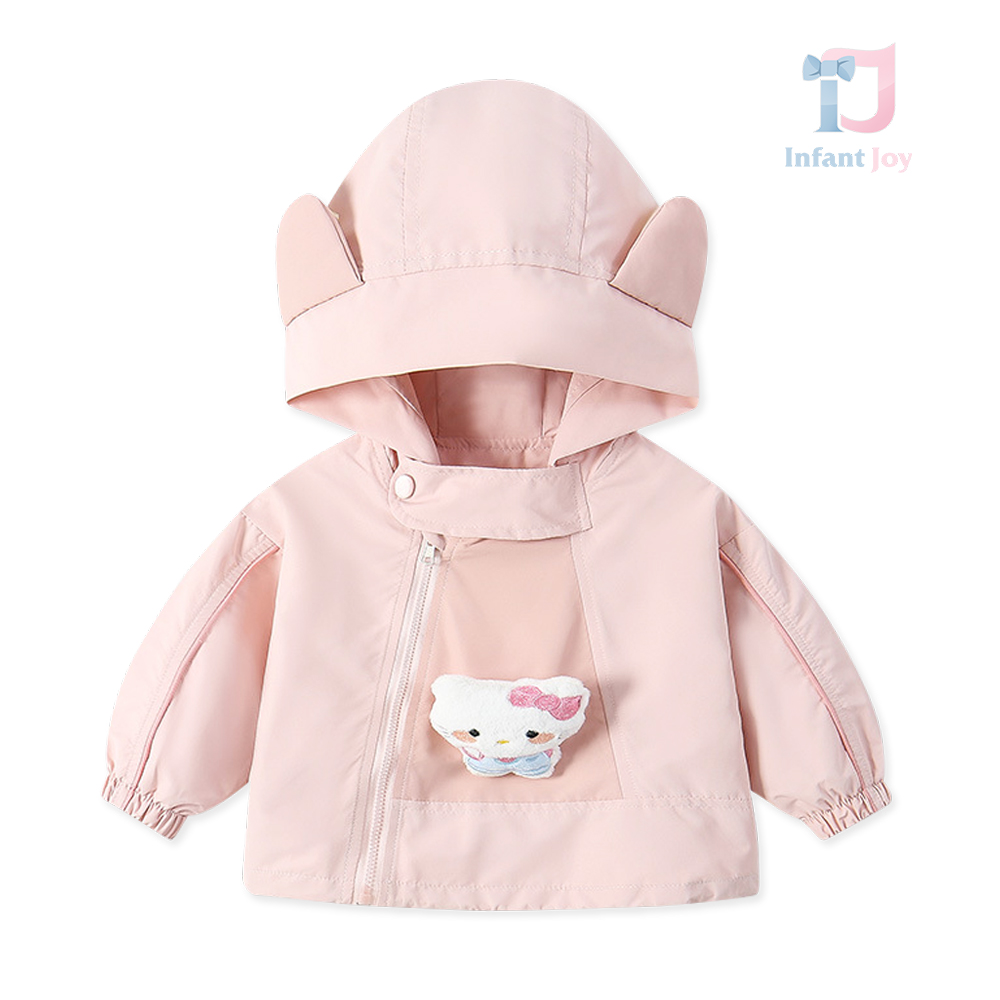 Jachetă cu glugă adăugată și urechi 3D Little Kitty