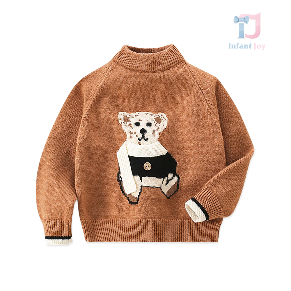 Pulover premium din tricotaj cu aplicație țesută Maison Cub Cocoa