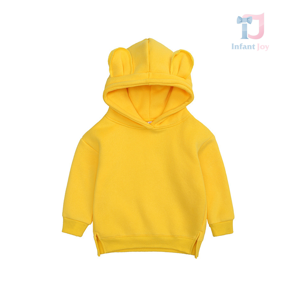 Hanorac cu glugă și elemente 3D Bimbo Frame Yellow