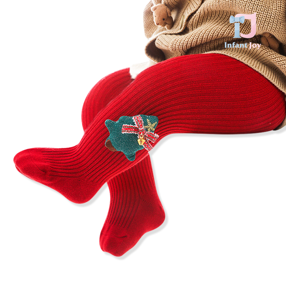 Dres festiv din tricot reiat cu elemente 3D Magic Christmas Tights Tree