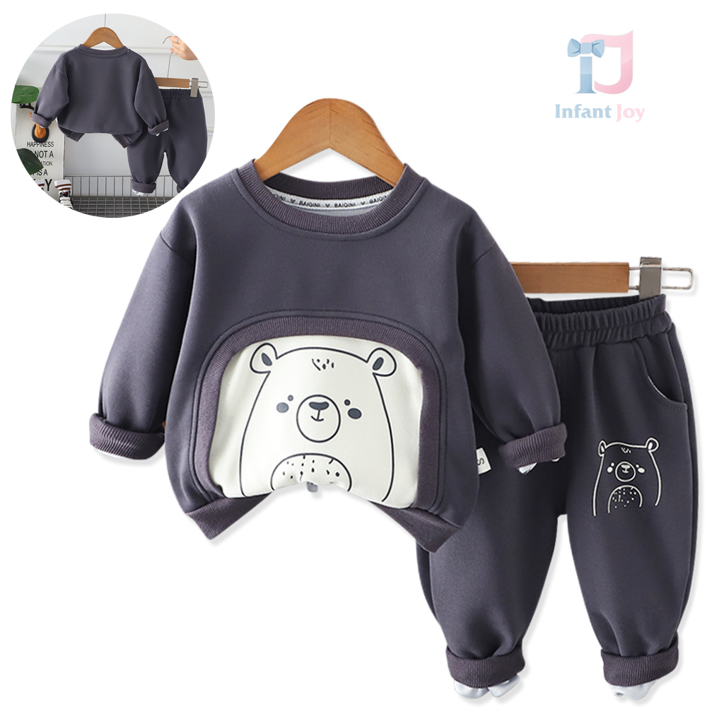 Set sport de 2 piese cu bluză/hanorac cu imprimeu integrat și pantaloni Bear Hills