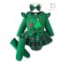Set festiv de 3 piese cu body/rochie, bentiță pentru cap și șosete Emerald Babe