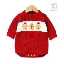 Body de Crăciun din tricotaj cu aplicații Christmas Ginger