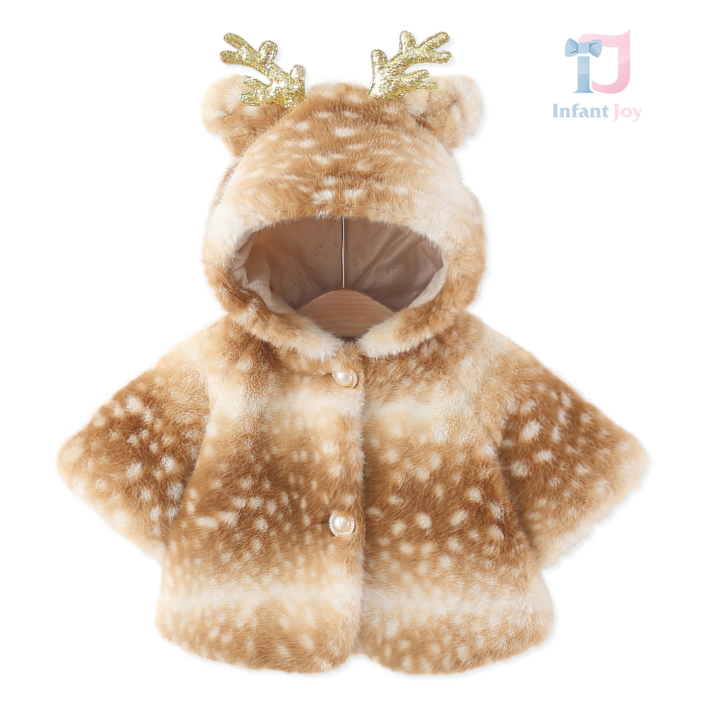 Palton premium din pluș cu coarne 3D adăugate Luxe Antler