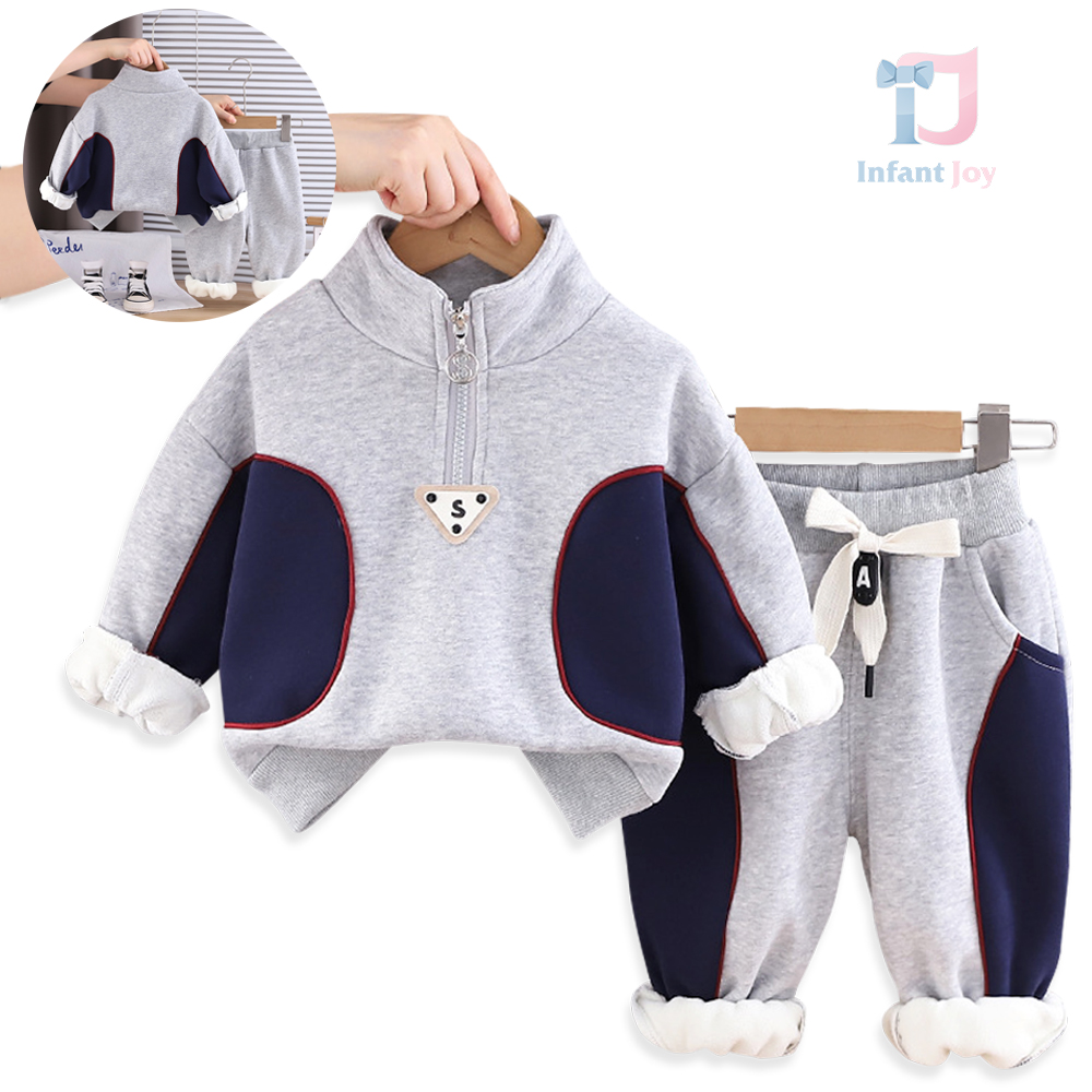 Set sport matlasat de 2 piese cu bluză/hanorac cu fermoar scurt și pantaloni S Line