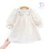 Rochie din relief cu mâneci bufante și broderii Floral Muse
