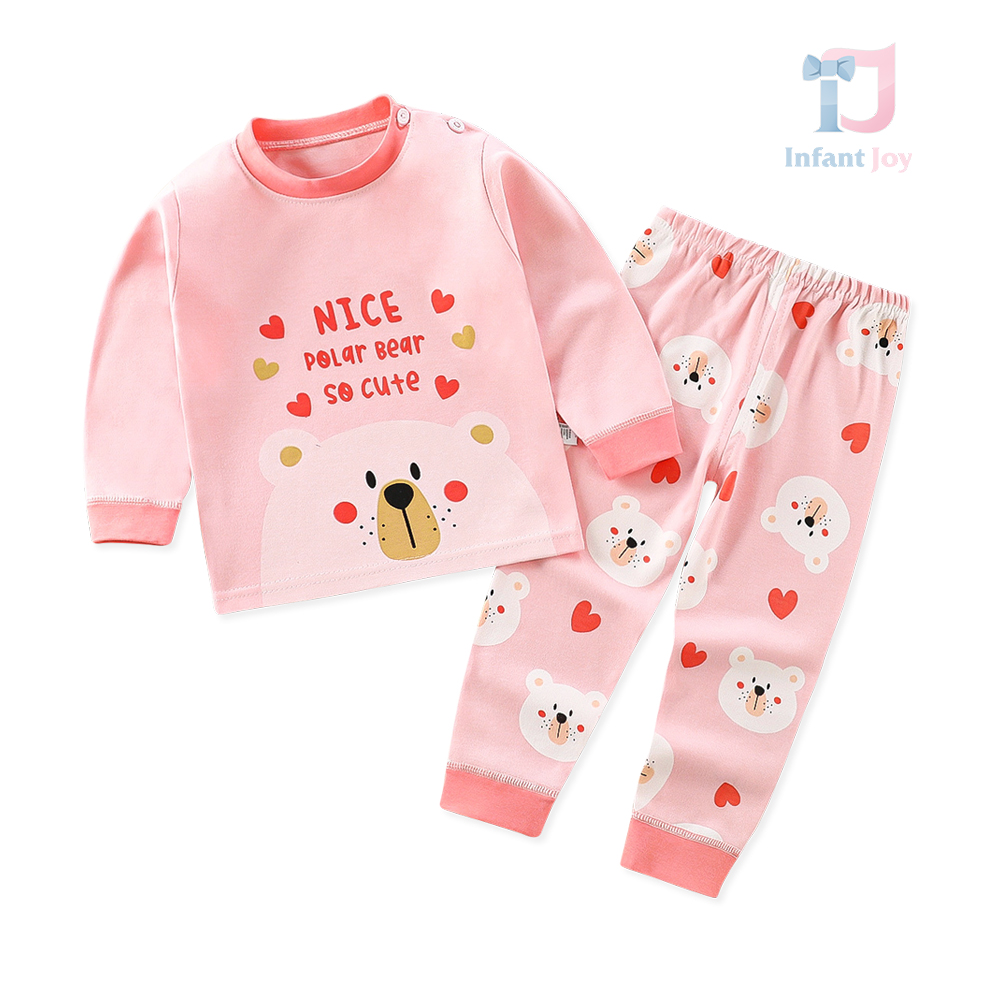 Set pijama de 2 piese din bluză și pantaloni cu imprimeu Nice Bear