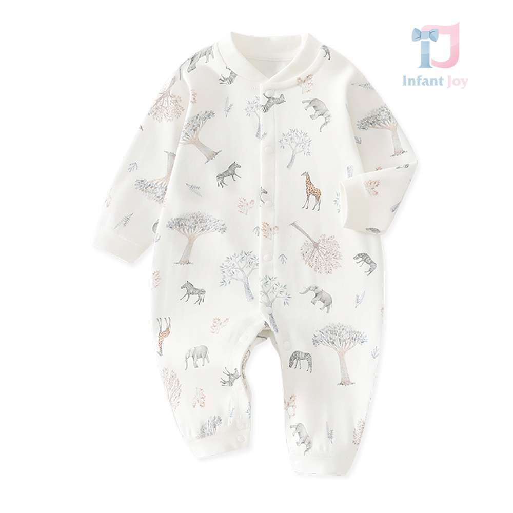 Salopetă cu imprimeu safari și închidere cu capse Dreamy Safari