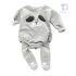 Set de 2 piese din body cu aplicație plușată și pantaloni tip ritanți Lil Pup Grey