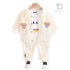 Set de 3 piese din material texturat Smiley Bear Vanilla