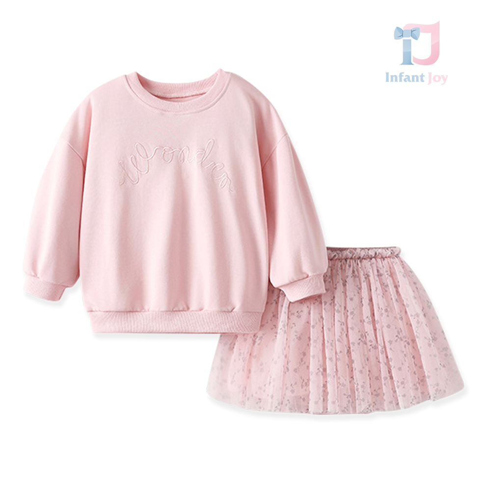 Set de 2 piese cu bluză/hanorac și fustă plisată Wonder Glower