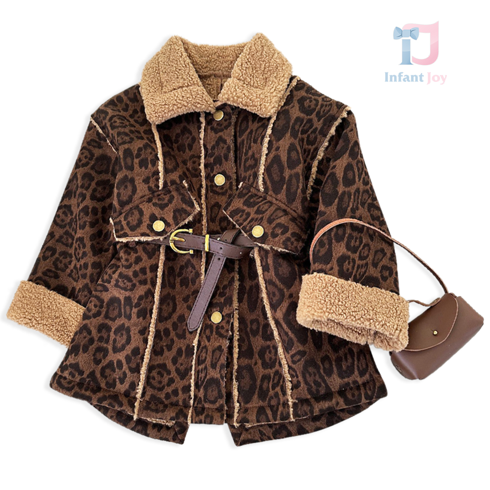 Palton premium cu imprimeu tigru și cordon Miss Glam