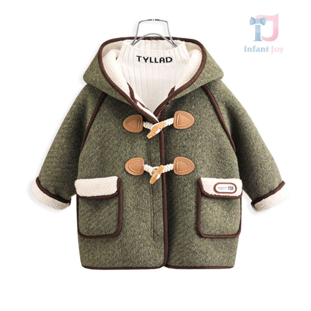 Palton modern cu glugă adăugată și căptușeală plușată Nordvic