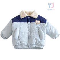Jachetă impermeabilă cu guler și căptușeală plușată Puff Bear