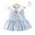 Rochie cu imprimeu în dungi, guler și fundă Mini Cherry