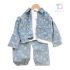Set din denim de 2 piese cu jachetă cu model floral, guler clasic și pantaloni Denim Bouquete