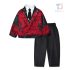 Set elegant de 3 piese cu jachetă extravagantă, cravată și pantaloni The Velvet Regent