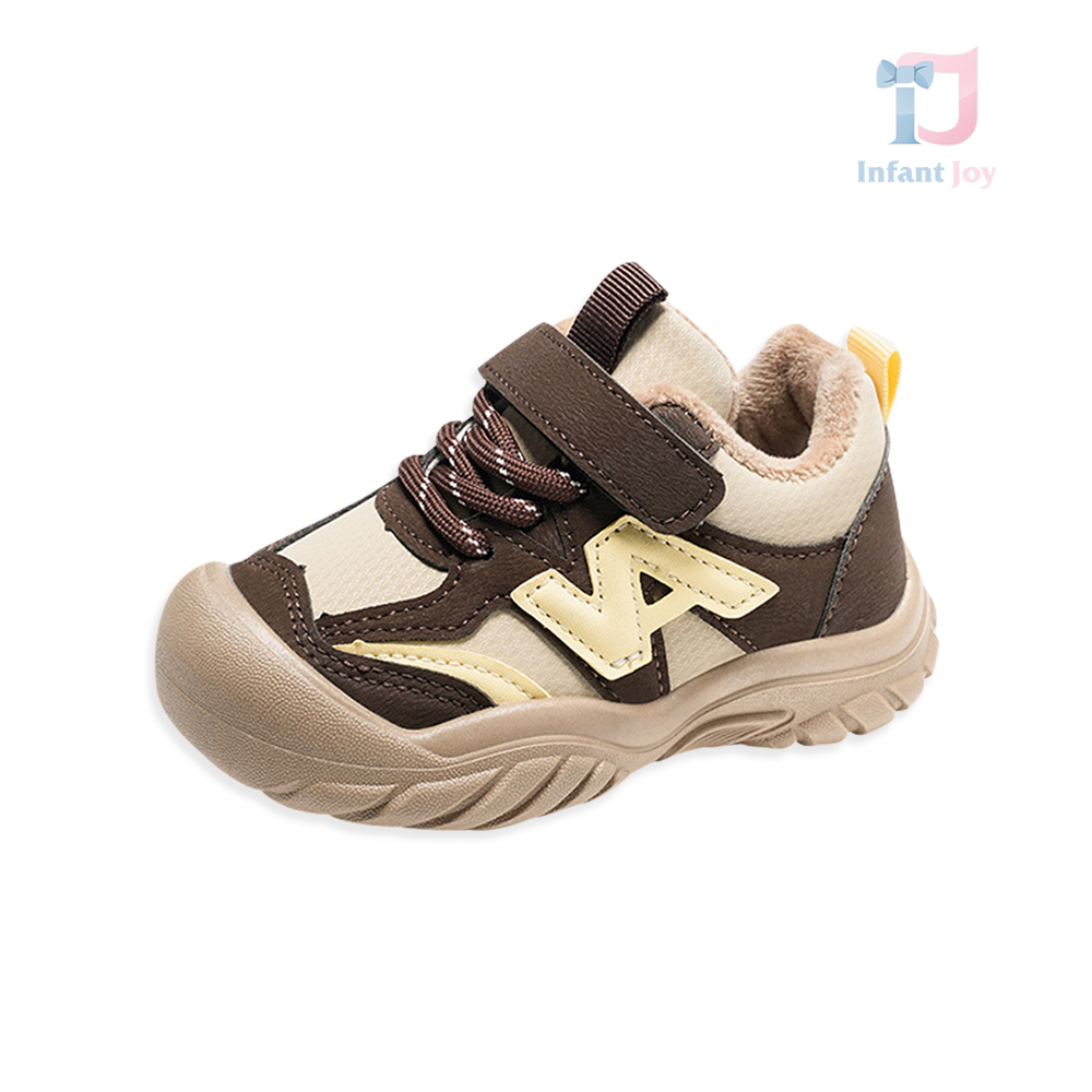 Pantofi sport cu căptușeală pufoasă, vârf întărit, șireturi și închidere cu velcro FrostNova