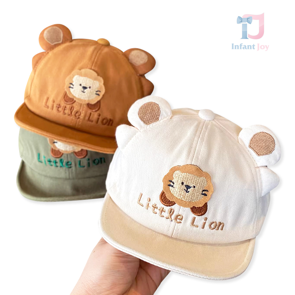 Șapcă din denim cu cozoroc, broderii și elemente 3D Little Lion – 3 culori