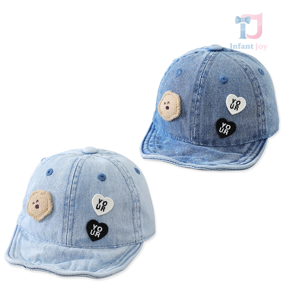 Șapcă din denim cu cozoroc, elemente 3D și broderii Your Heart – 2 culori