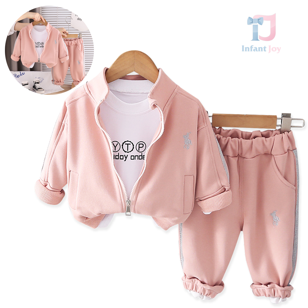 Set sport de 3 piese format din hanorac cu guler înalt, bluză și pantaloni Rose Polo