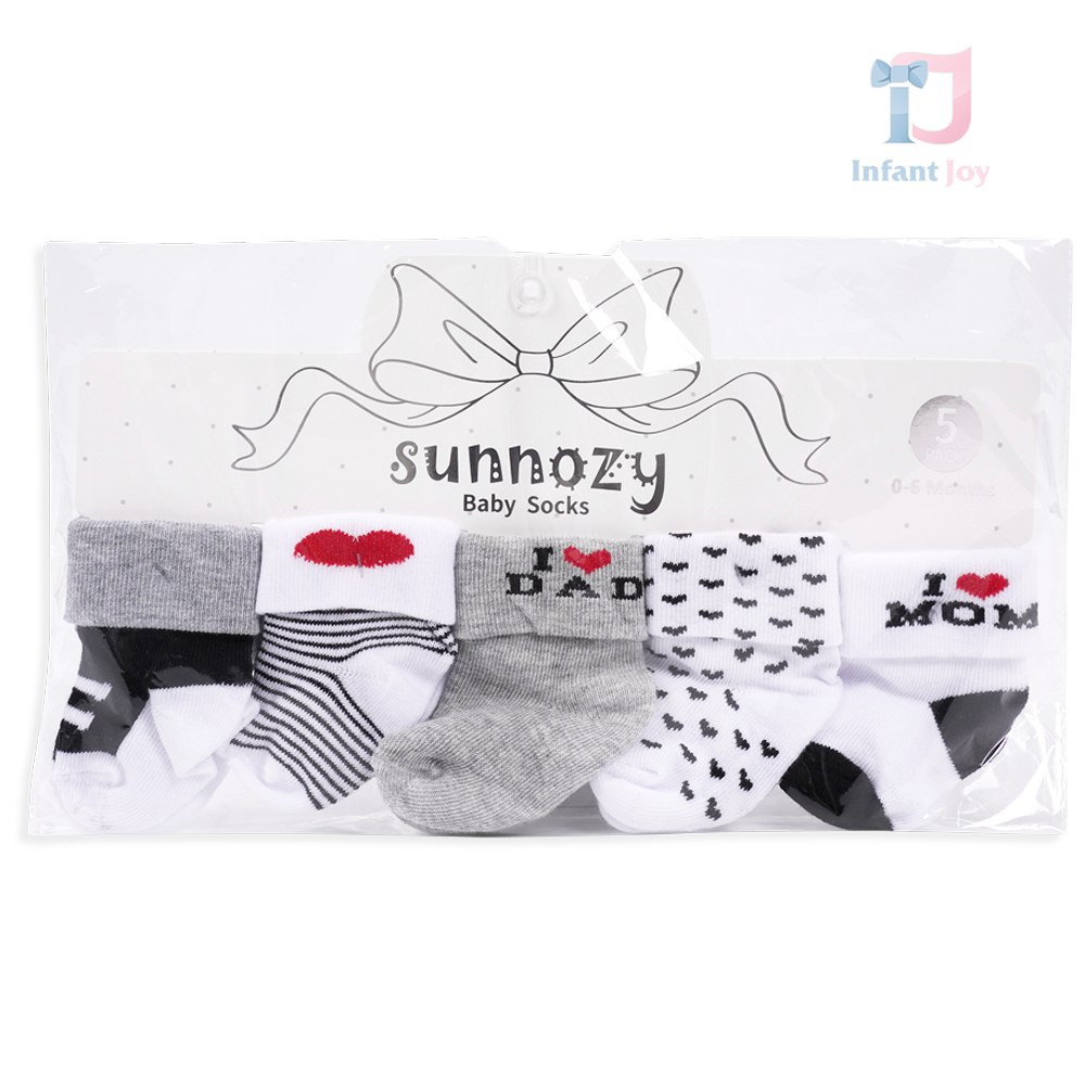 Set de 5 perechi de șosete I Love You Grey