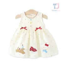 Rochie cu broderii și funde 3D Mini Dots