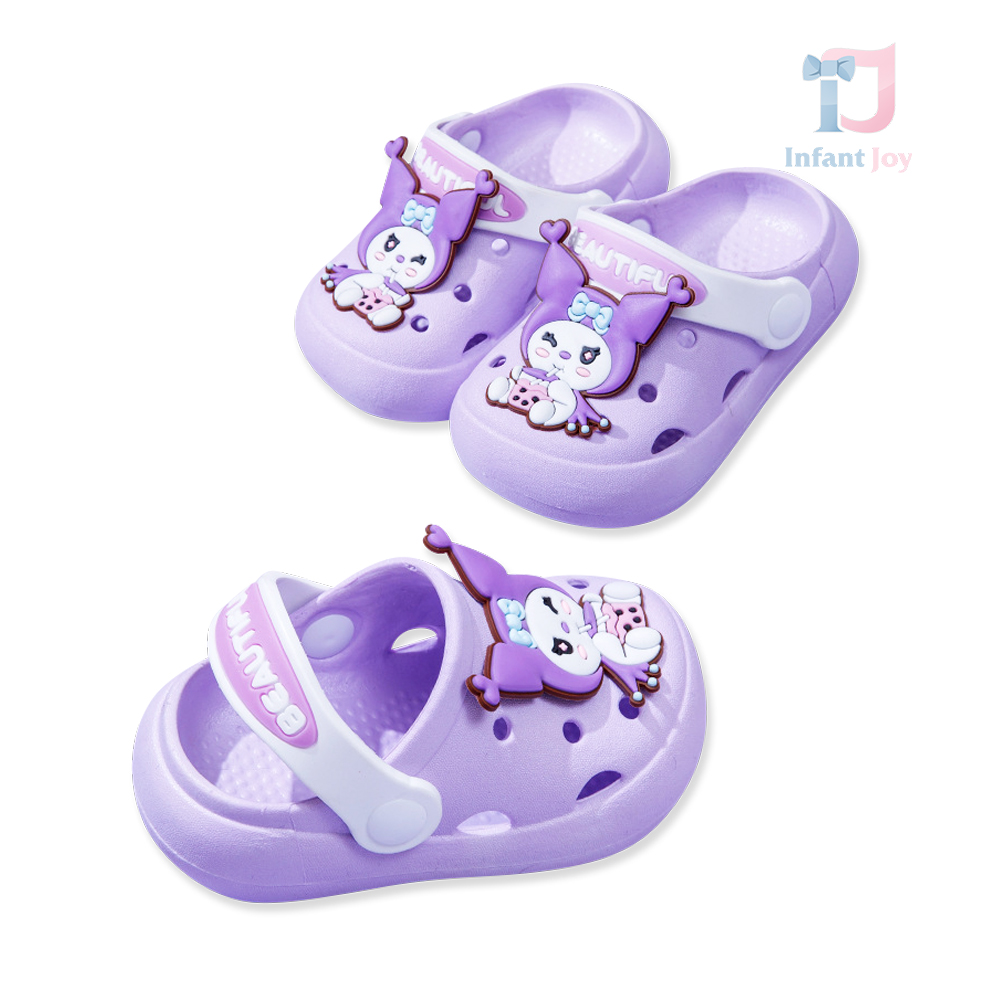 Papuci tip crocs cu elemente 3D Mini Lavender