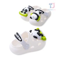 Papuci tip crocs cu elemente 3D Panda